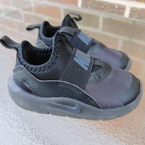 Nike Flex Runner 4 Baby/Toddler Shoes Boy Girl Black Size 6 6C Slipon